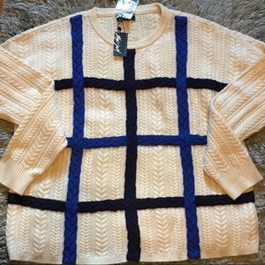 Lord & Taylor Plaid Sweater